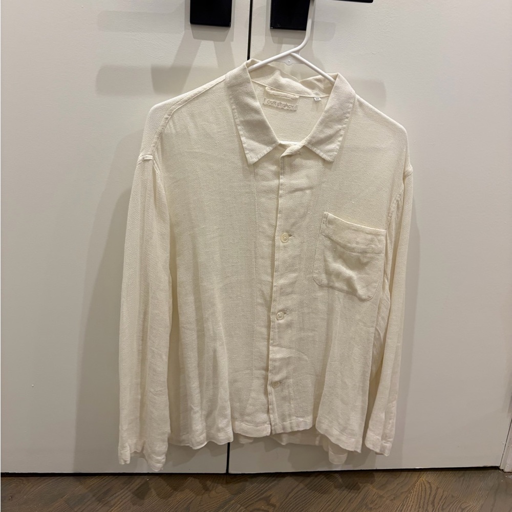Our Legacy Off-White Textured Shirt
